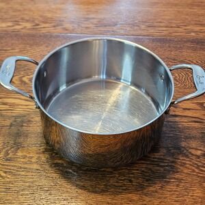 Emeril Lagasse 6 Qt Stainless Steel‎ Stockpot Dual Handle Soup Pot Silver No lid